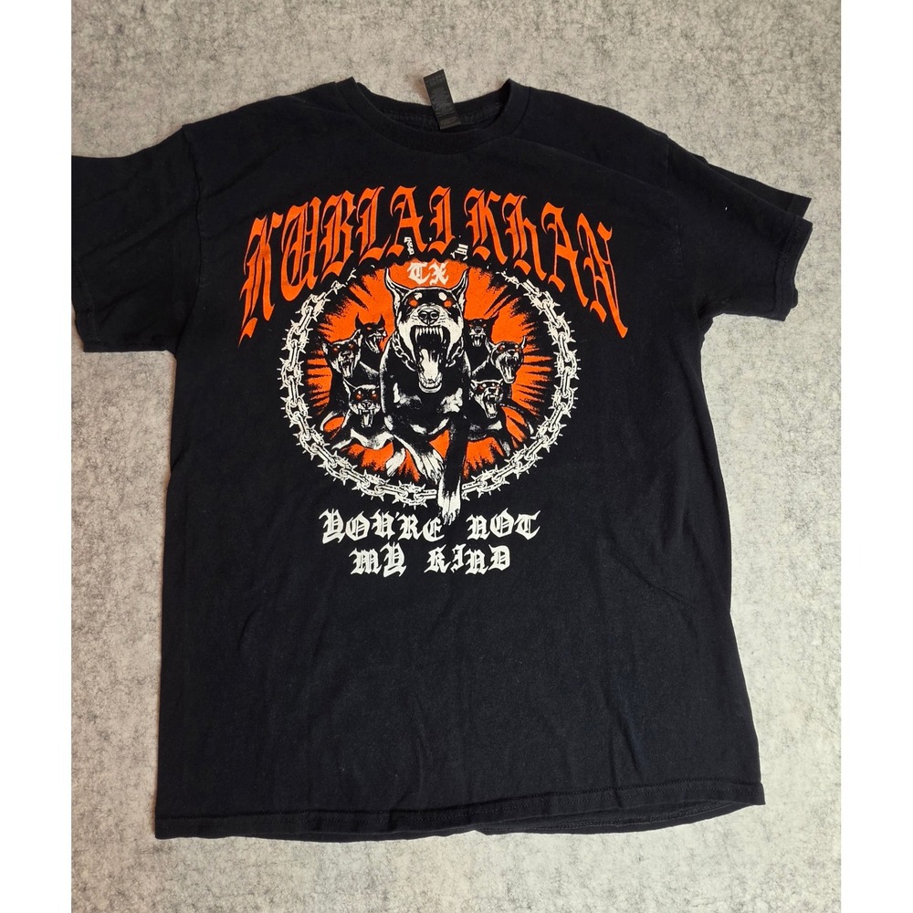 Kublai Khan TX Youre Not My Kind Black Graphic T-Shirt Mens Medium Hardcore Band